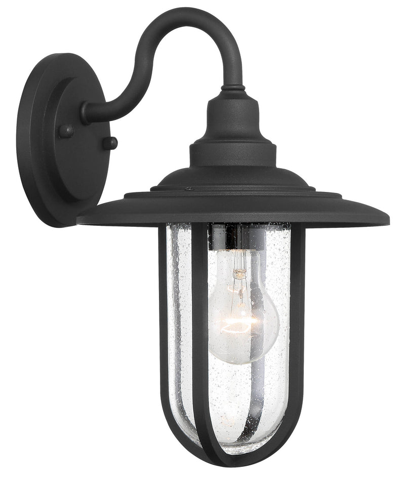 Signal Park 1-Light Wall Mount in Sand Coal & Clear Seeded Glass - Lamps Expo