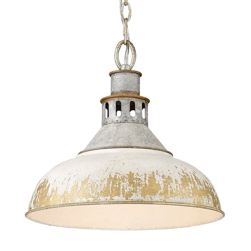 Kinsley Large Pendant in Aged Galvanized Steel