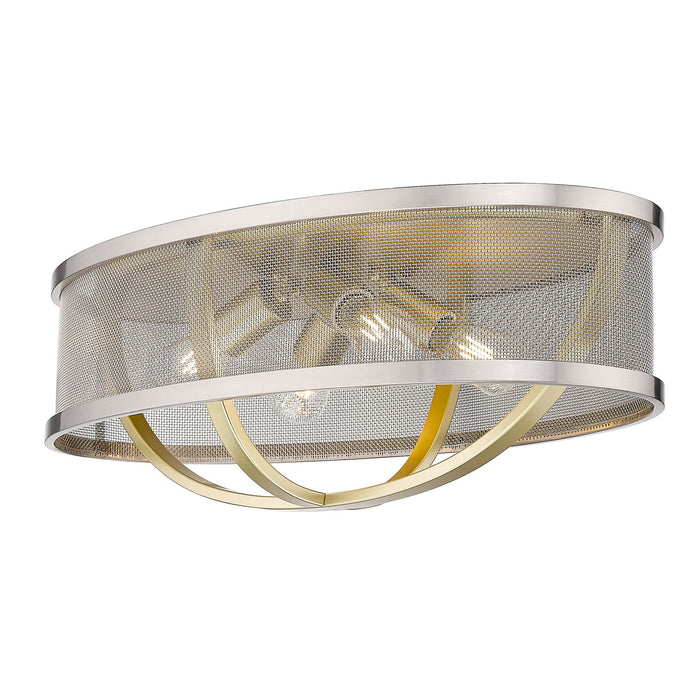Colson 24" Flush Mount (with Shade) in Olympic Gold
