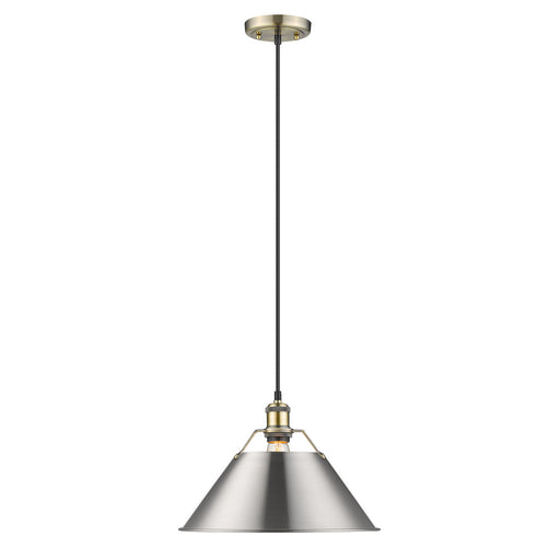 Orwell Large Pendant - 14" (Convertible) in Aged Brass