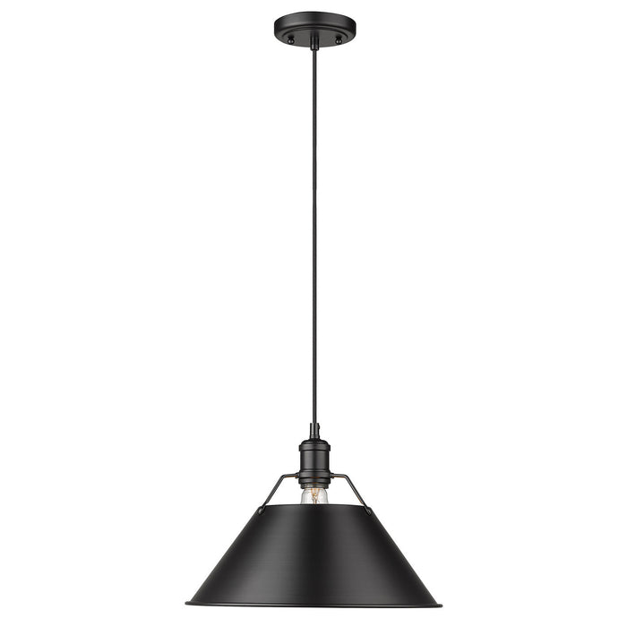 Orwell Large Pendant - 14" (Convertible) in Matte Black