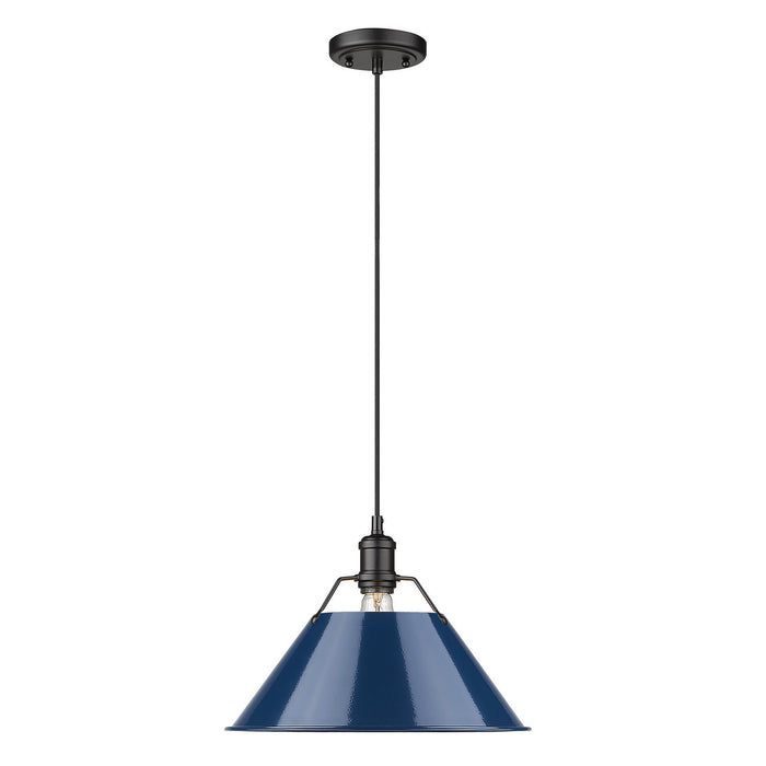Orwell Large Pendant - 14" (Convertible) in Matte Black