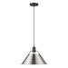 Orwell Large Pendant - 14" (Convertible) in Matte Black