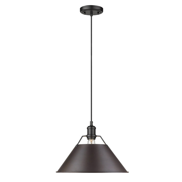 Orwell Large Pendant - 14" (Convertible) in Matte Black