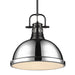 Duncan Large Pendant with Rod in Matte Black