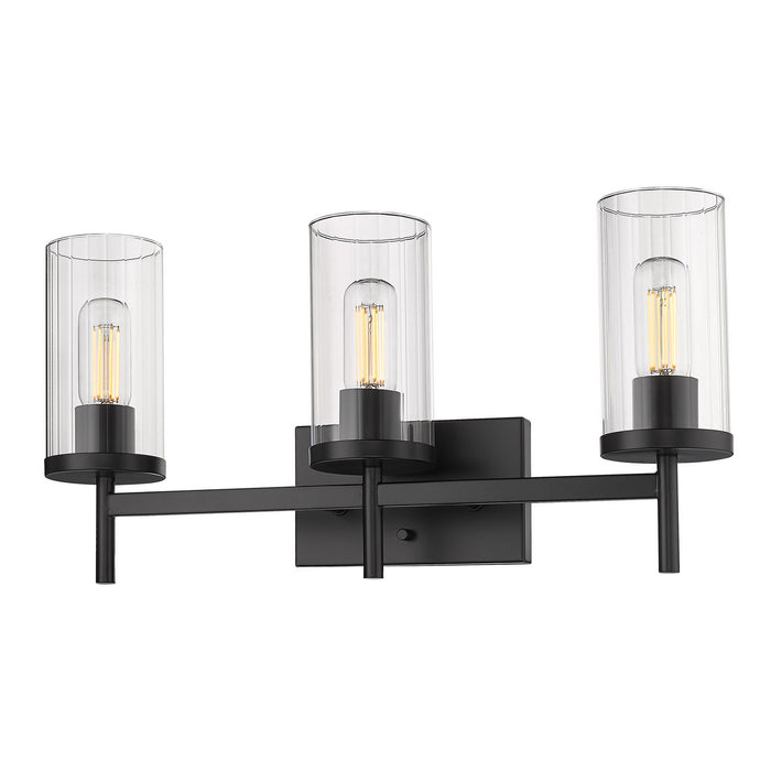 Winslett 3-Light Bath Vanity in Matte Black