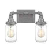 Squire 2-Light Bath Vanity in Galvanized