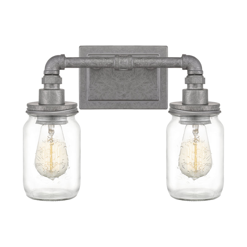 Squire 2-Light Bath Vanity in Galvanized