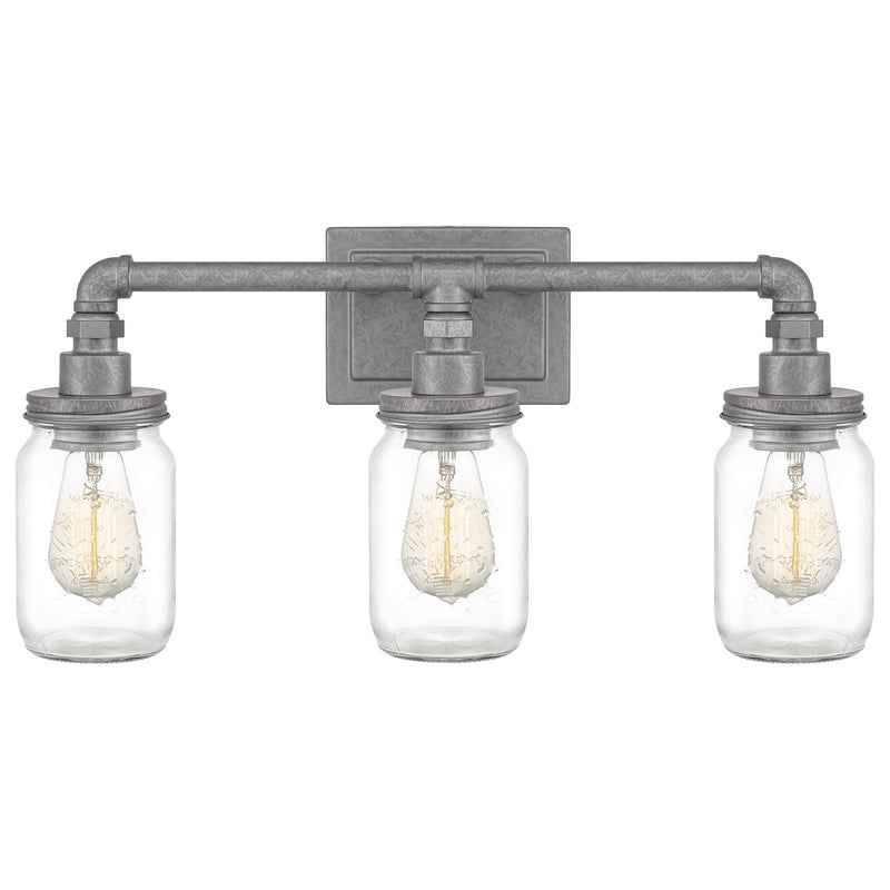 Squire 3-Light Bath Vanity in Galvanized