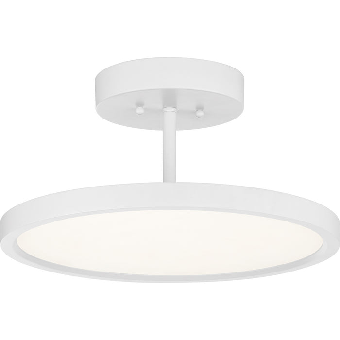 Beltway LED Semi-Flush Mount in White Lustre