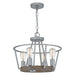 Brockton 4-Light Pendant in Brushed Silver