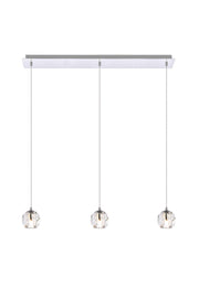 Eren 3-Light Pendant in Chrome with Clear Royal Cut Crystal