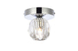 Eren 1-Light Flush Mount in Chrome with Clear Royal Cut Crystal