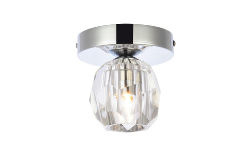 Eren 1-Light Flush Mount in Chrome with Clear Royal Cut Crystal