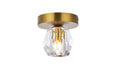 Eren 1-Light Flush Mount in Gold with Clear Royal Cut Crystal