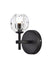 Eren 1-Light Wall Sconce in Black with Clear Royal Cut Crystal