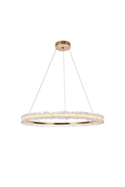 Laurel Pendant in Gold with Clear Royal Cut Crystal