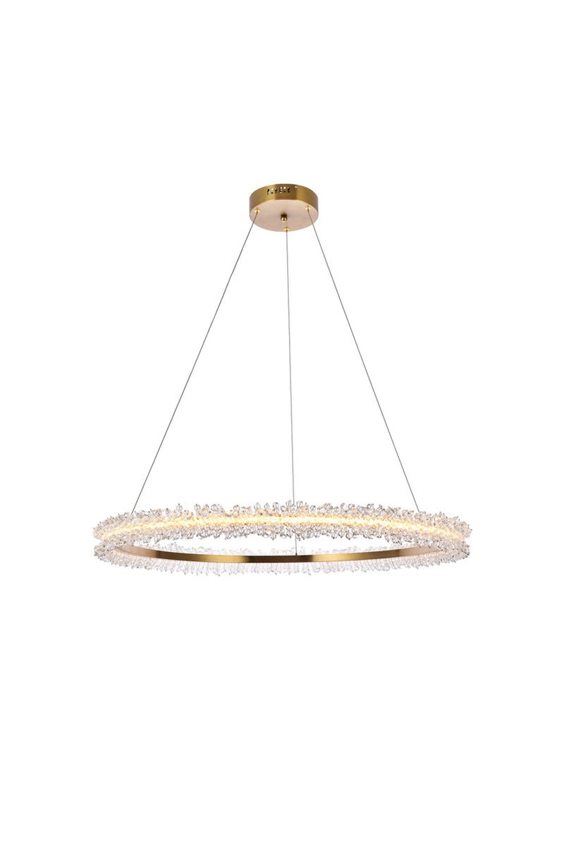 Laurel Pendant in Gold with Clear Royal Cut Crystal