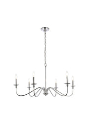 Rohan 6-Light Chandelier in Polished Nickel