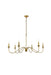 Rohan 6-Light Chandelier in Brass
