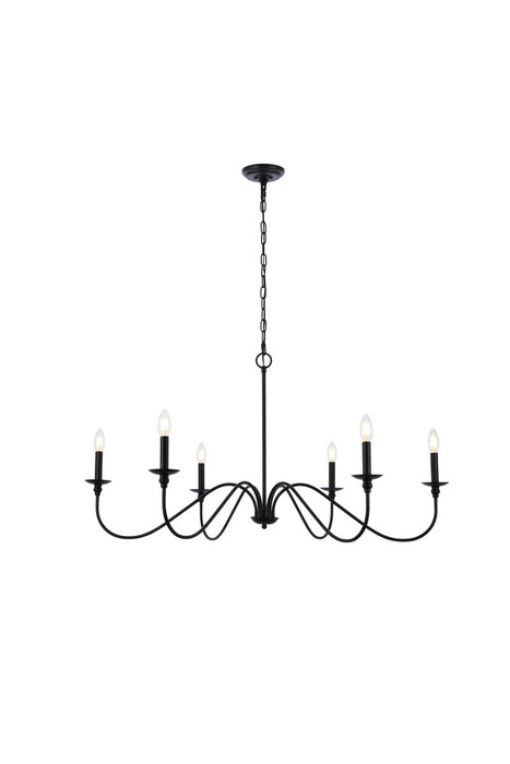 Rohan 6-Light Chandelier in Matte Black