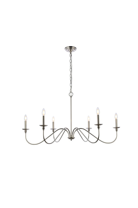 Rohan 6-Light Chandelier in Polished Nickel