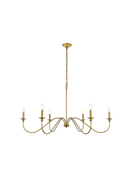 Rohan 6-Light Chandelier in Brass