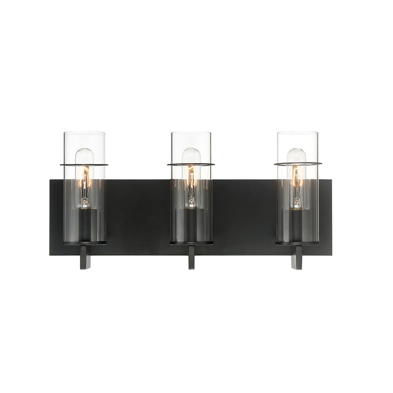 Pista Three Light Bathbar in Black