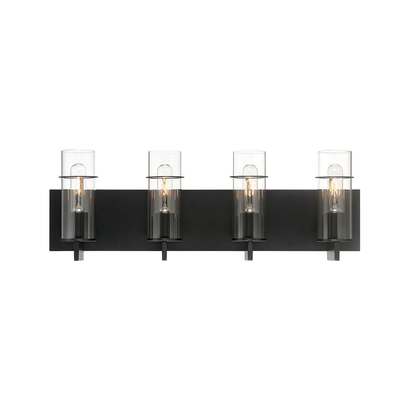 Pista Four Light Bathbar in Black