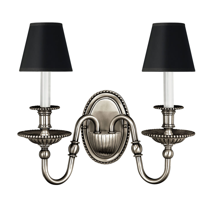 Cambridge 2-Light Wall Sconce in Pewter - Lamps Expo