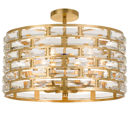 Meridian 6-Light Ceiling Mount in Antique Gold by Crystorama - MPN MER-4866-GA_CEILING