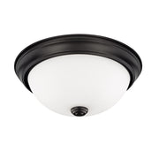 Bates Two Light Flush Mount in Matte Black