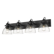 Four Light Bath Vanity in Matte Black