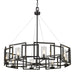 Eight Light Chandelier in Matte Black