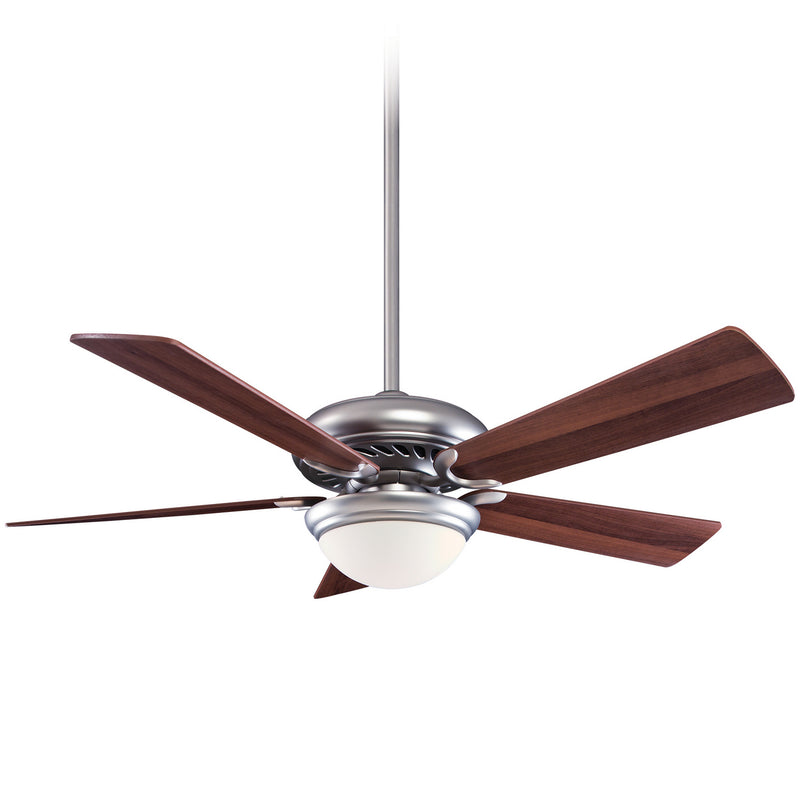 Supra LED 52" Ceiling Fan in Brushed Steel W/ Dark Walnut