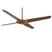 Pan Cake Dc 52" Ceiling Fan in Distressed Koa