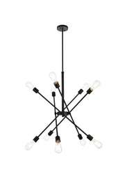 Axel 10-Light Pendant in Black