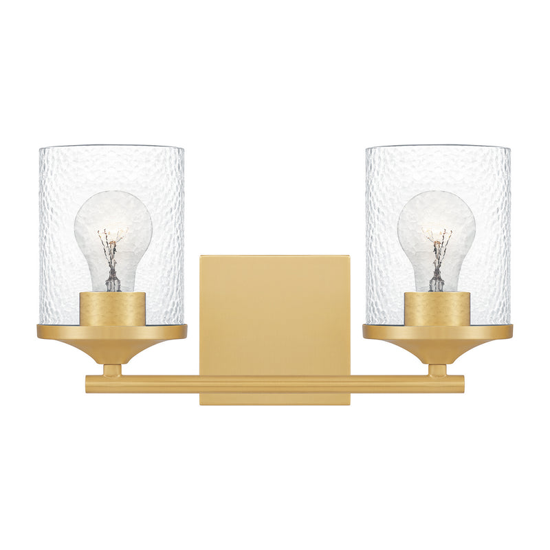 Abner 2-Light Bath Vanity in Aged Brass