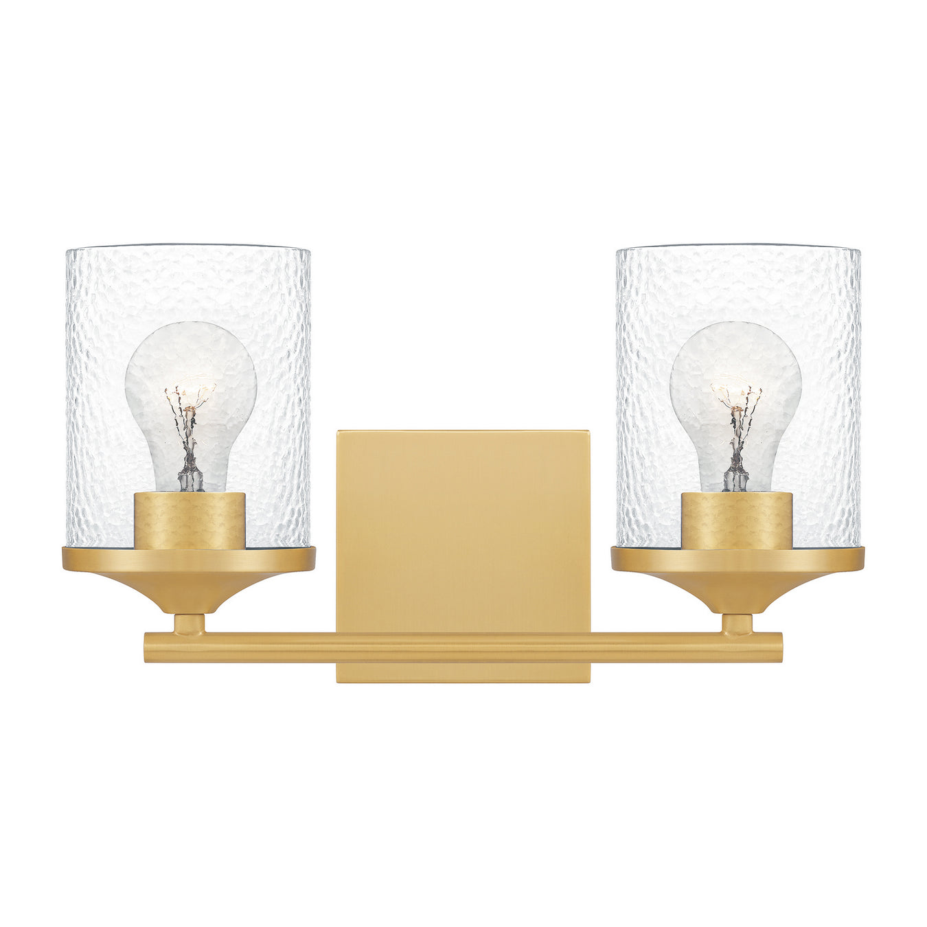 Abner 2-Light Bath Vanity in Aged Brass