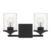 Abner 2-Light Bath Vanity in Matte Black