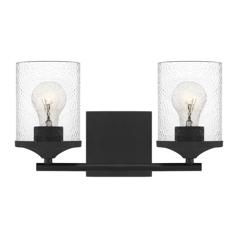 Abner 2-Light Bath Vanity in Matte Black