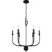Blanche 6-Light Chandelier in Matte Black