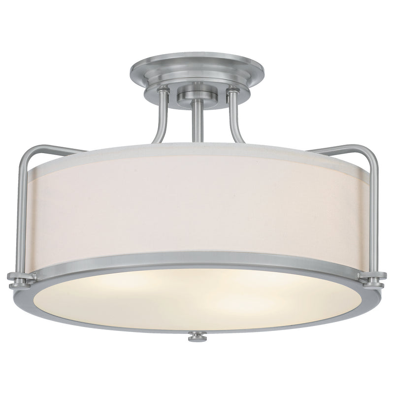 Rigel 3-Light Semi-Flush Mount in Brushed Nickel