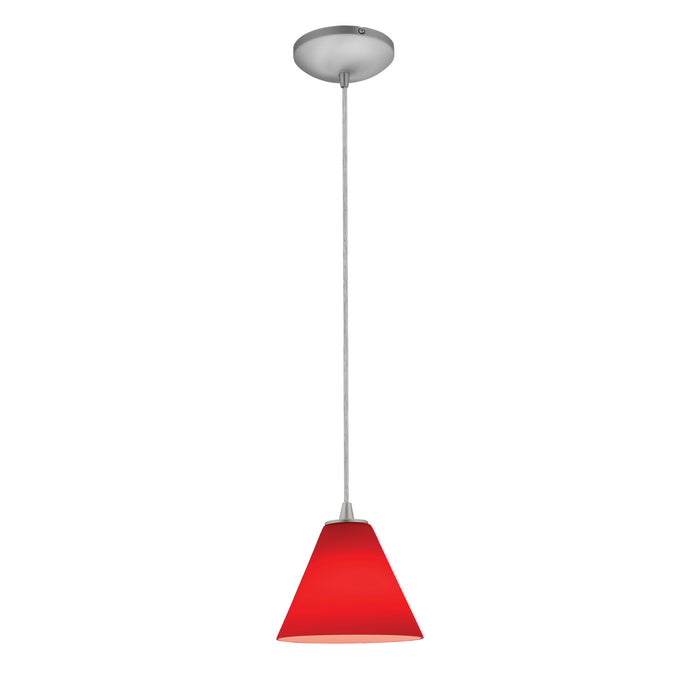 Martini 1-Light Pendant in Brushed Steel Finish