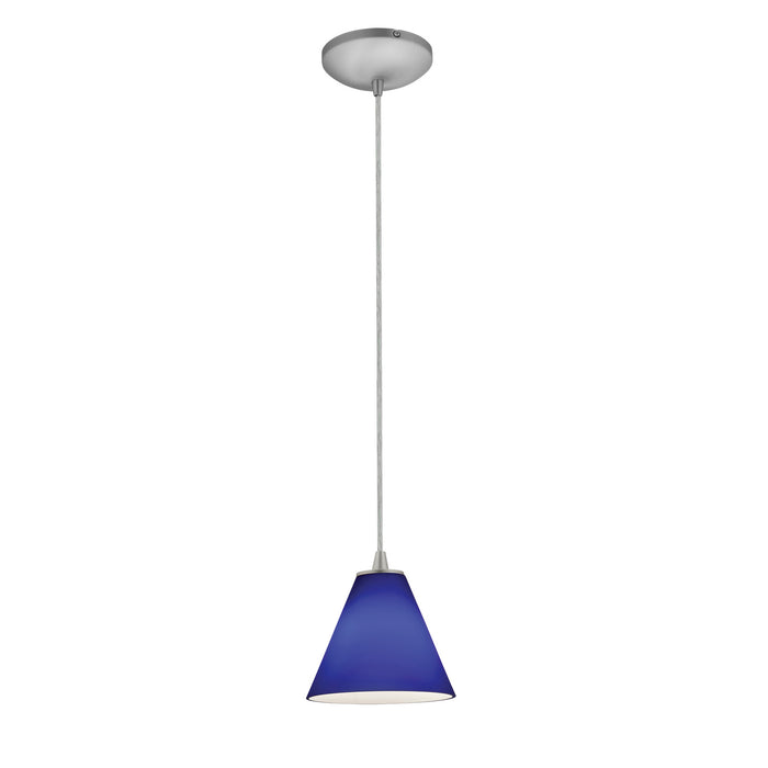Martini 1-Light Pendant in Brushed Steel Finish