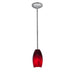 Merlot 1-Light Pendant in Brushed Steel Finish