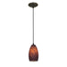 Champagne 1-Light Pendant in Oil Rubbed Bronze Finish