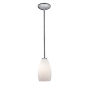 Champagne 1-Light Pendant in Brushed Steel Finish