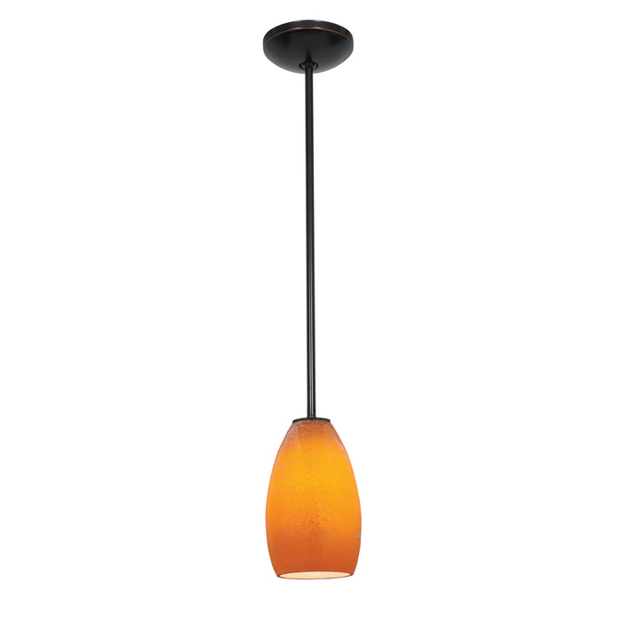 Champagne 1-Light Pendant in Oil Rubbed Bronze Finish