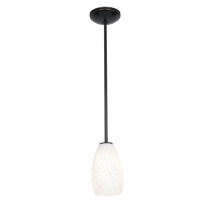 Champagne 1-Light Pendant in Oil Rubbed Bronze Finish